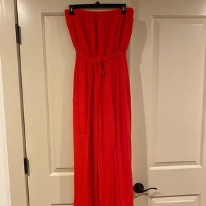 Red Gianni Bini strapless jumpsuit